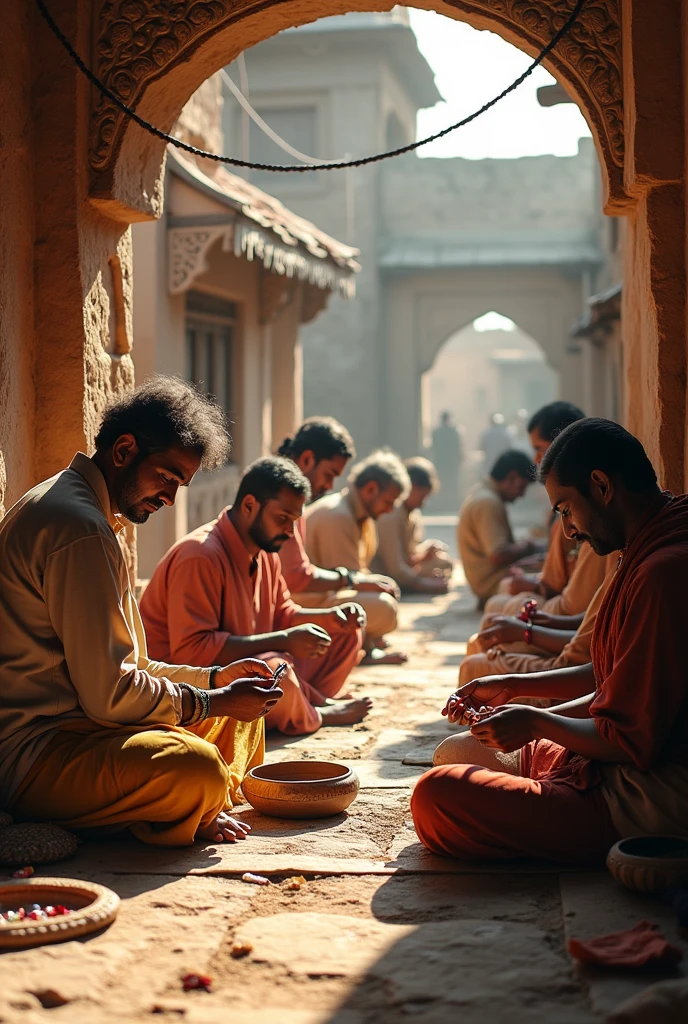 An image related to title 'back to basics' consisting of cultural heritage and traditional crafts of india. Which depicts the roots of indians