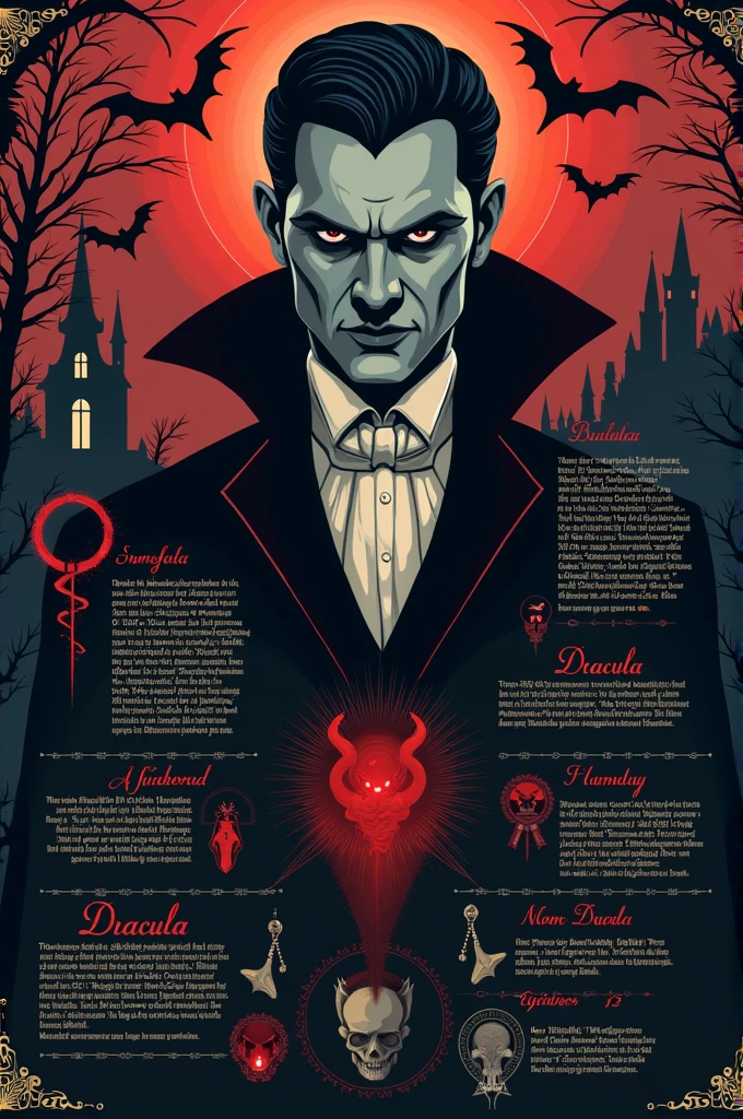 Infographic of Dracula's book
