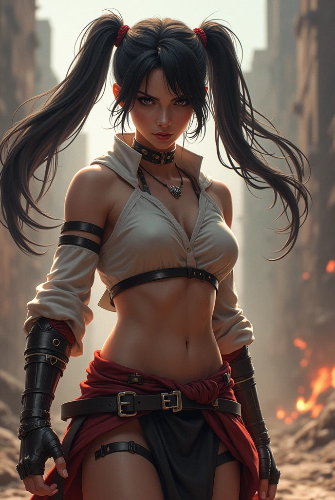 a of 9 fucked cancer , she has dark hair and two ponytails,she a venom , she's very wit, big hips and small tits , she have angry face