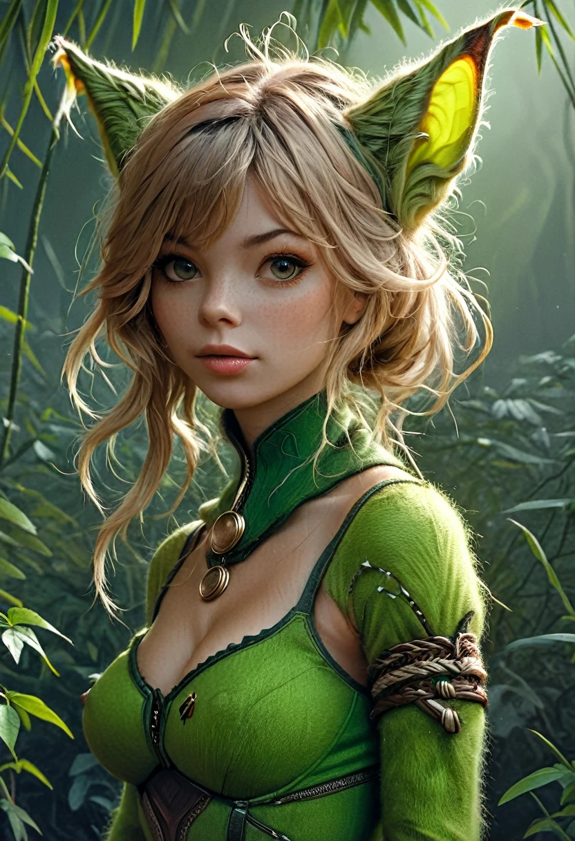Anthropomorphic female grinch grasshopper mage. Official Art – Charecter profile. An Award-Winning Digital Masterpiece In 4K Ultra HD, Extreme Detail And Intricate Realism. Symmetrical Face. This Concept Art Brought To Life By The Hands Of Artists Like Wlop & Artgerm In A Stunning 2D Vector Illustration.Background Is A Panoramic Vista.
