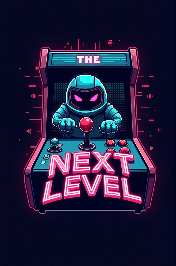 Create a logo for an Arcade video game themed restaurant named The Next Level