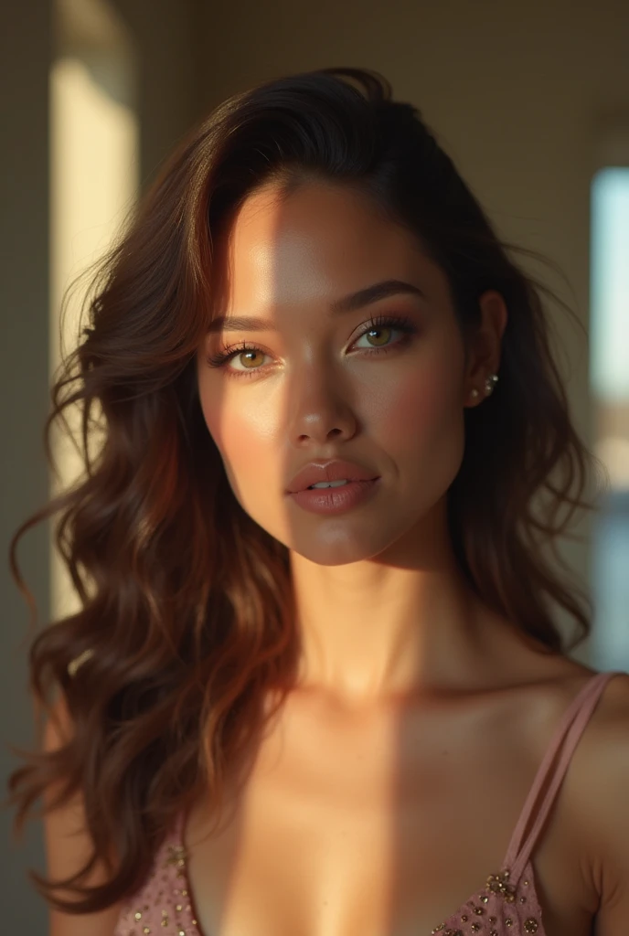 "Crée une vidéo TikTok mettant en valeur une influenceuse au style glamour et sophistiqué. Utilise des transitions fluides, des effets de lumière subtils et une musique douce pour mettre en valeur son charisme et son élégance. Assure-toi de capturer des plans rapprochés de son maquillage impeccable et de ses tenues tendance pour inspirer tes followers."