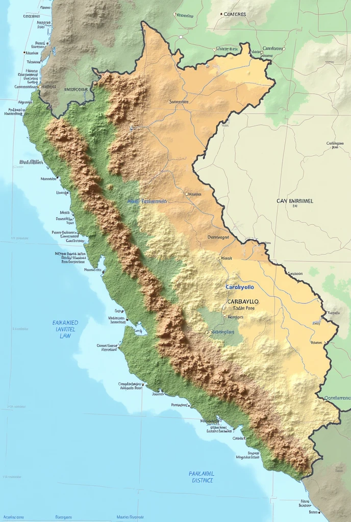 Map of Peru with the district of Carabayllo