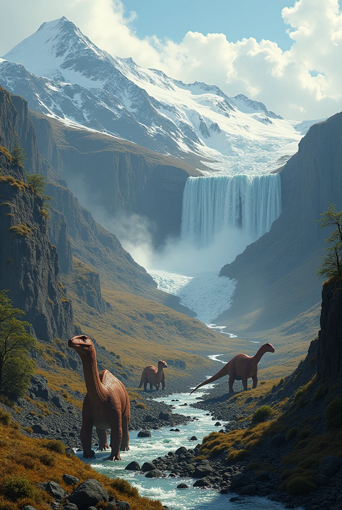 Iceland with dinosaurs
