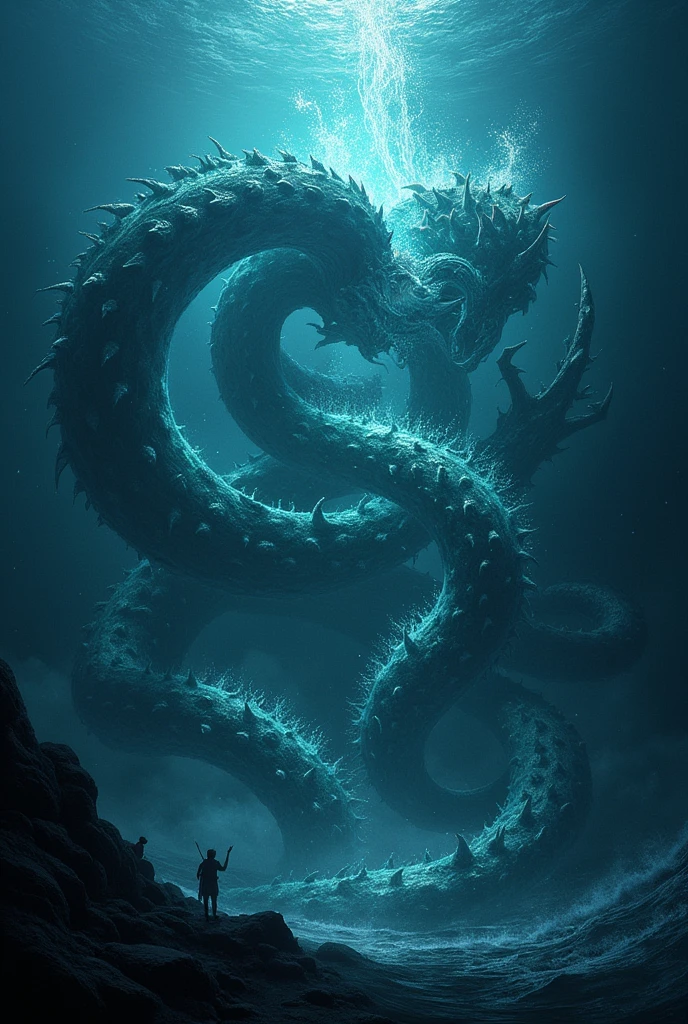 Bioluminescent Ocean、Transparent creatures、Dark Deep Sea、myth、Creatures、monster、big、fight、In combat