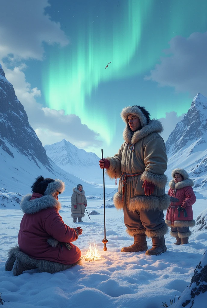 Create an image of the Inuit culture in the Nunavut territory of Canada