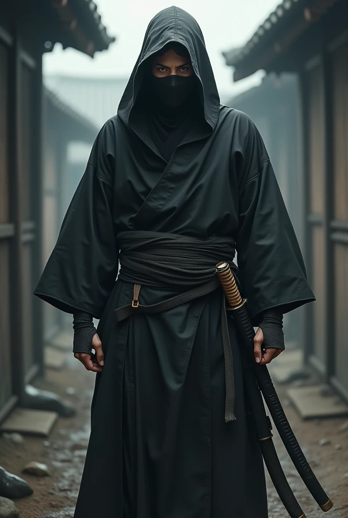 Japanese, ninja, hattori hanzo, full body, 4k, realistic, illustration