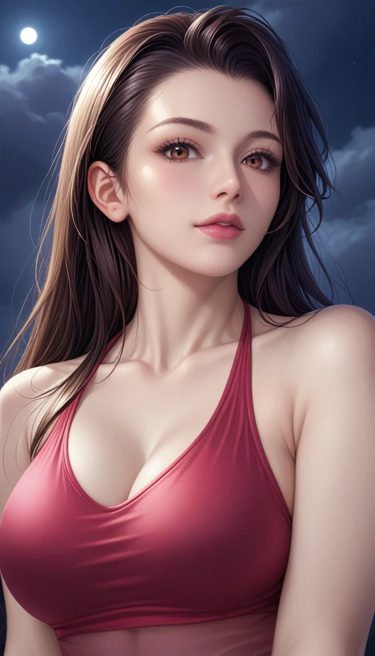 score_9, score_8_superior, score_7_superior, High-resolution CG illustration,A masterpiece in 32K resolution,Highest quality,it is really amazing,Very detailed,Ultra-high resolution,Ultra-realistic,Realistic,Increased depth of field,Cinematic lighting,
Sexy mature Japan woman,
Straight long hair with black hair,Ultra-detailed and beautiful face,Calm and gentle look,Beautiful brown eyes,Translucent white skin,Realistic skin texture,Great proportions,
Elegant red swimsuit,
Simple design,Chic color scheme based on red,Detailed fabric texture,
(Dark overcast sky on a dull night:1.1),(Dark clouds filling the sky:1.1),Thundercloud,Coastline at night,Stormy seas,delay々A desolate sandy beach that continues,
Cinematic,Beautiful back view,