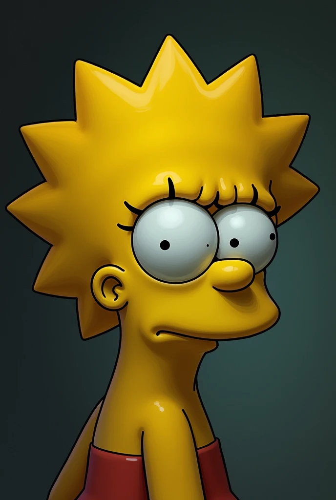 Lisa Simpson Picture from the back From her forehead
But the eyes don't appear okay
