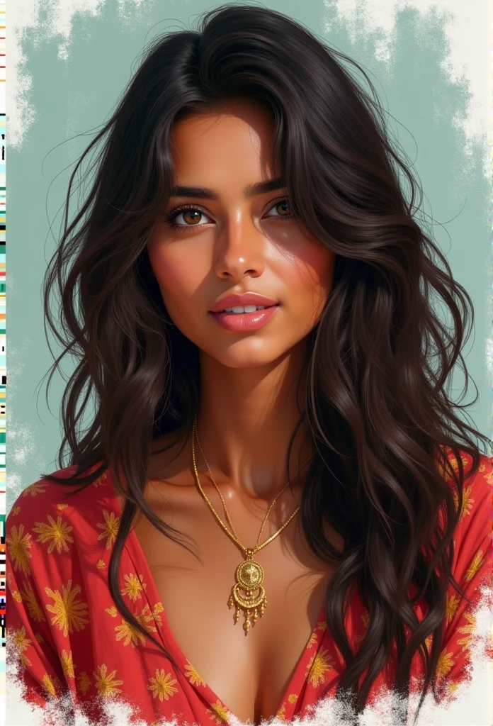 ((speedpaint) +++ Retrato de uma mulher, Indian ,pintura com faca de paleta, estilo impressionista, Brushstroke technique, Great strokes