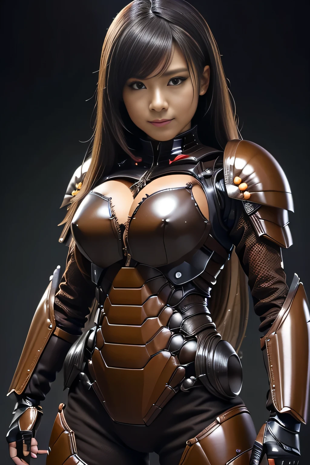 (high resolution,masterpiece,best quality,extremely detailed CG, anime, official art:1.4), realistic, photo, amazing fine details, all intricate, gloss and shiny,awesome many layers, 8k wall paper, 3d, sketch, kawaii, illustration,( solo:1.4), perfect female proportion,villainess, (fusion of dark brown cockroach and lady:1.4), (brown cockroach form lady:1.2), (brown cockroach lady:1.2), (fusion:1.2), (solo:1.4), (evil smile:1.2), muscular, abs, (cockroach brown exoskeleton bio insect suit:1.4), (cockroach brown exoskeleton bio insect armor:1.2), (brown transparency cockroach wing:1.4), (brown cockroach antennae:1.3),