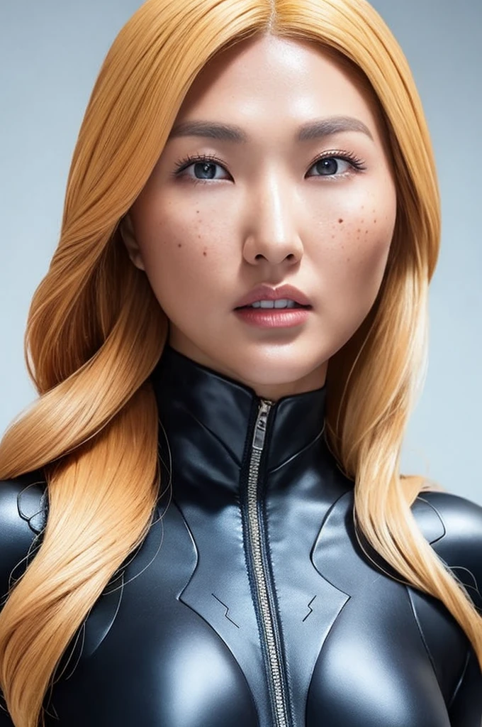 without acne ,no freckles , smooth, tints, hdri, 4k, 8k, slender face,Cameltoe,1girl,distinct_image,distinct image,
ShinomiyaYurika,sony a7r IV camera,85mm lens, realistic skin,
(masterpiece), ((ultra-detailed)), (highly detailed CG illustration), (best quality:1.2), realistic8K UHD, medium breast,
high definition, high quality texture, intricate details, detailed texture, finely detailed, high detail, extremely detailed cg,
high quality shadow, depth of field, cinematic Light, lens flare, ray tracing, perspective, 20s, distinct_image, high_resolution, solo focus,
closeup headshot of adrae, RAW photo of an gorgeous blonde  as a superhero, long blonde straight hair, (wearing a full-body-superhero-suit:1.2), (marvel-themed), 150mm professional photography, full detail, detailed face, 8k uhd, dslr, soft lighting, high quality, film grain, Sony A7III