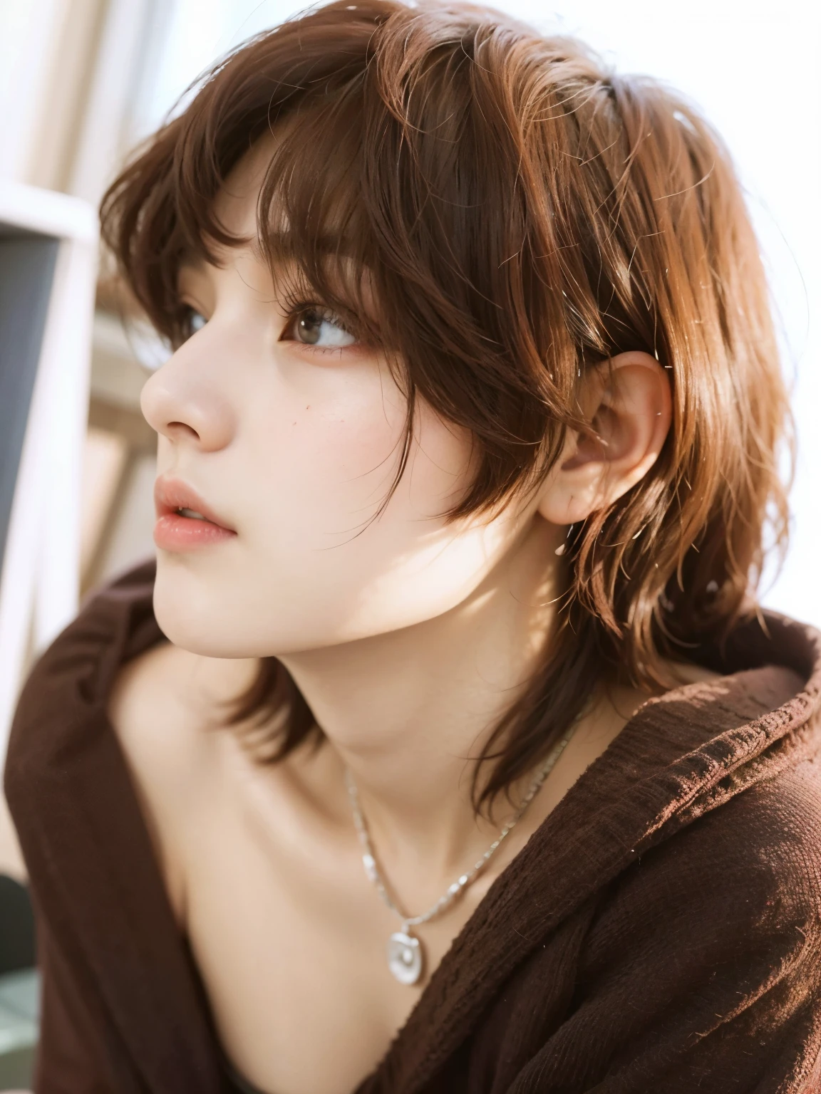 Arafa woman with colored hair sitting at a table, jung jaehyun, adorable and pale korean face, ulzzang inteligente, Kim Doyoung, with short hair, jossi do blackpink, Hong Jun Hyung, Tae June Kim, ulzzang, the hime cut, Jaeyeon Nam, xqc, park jimin, tomboy short platinum hair