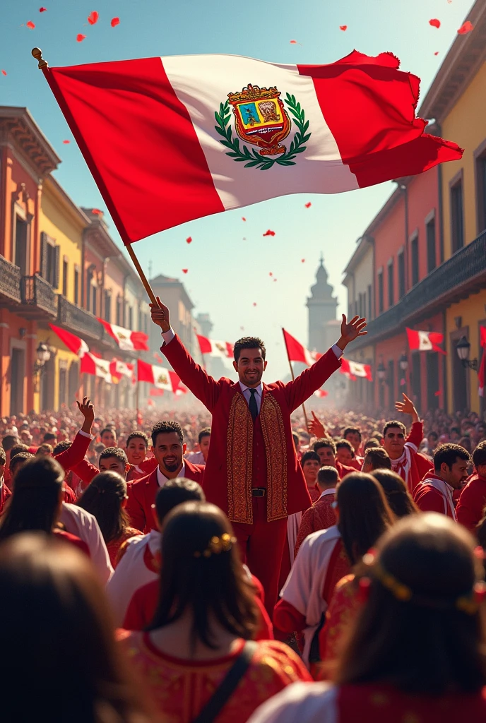Create an image of Peru's independence