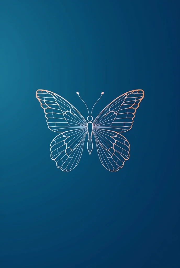 Blue logo with butterfly, fine lines and puzzle with the name Thaís Feitosa psychologist