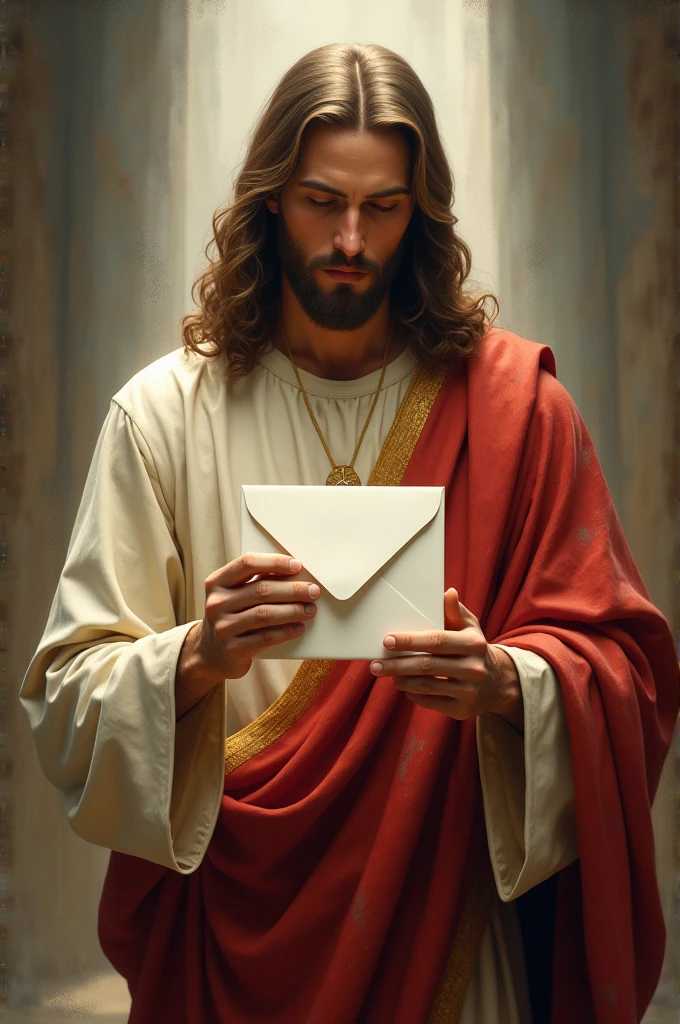 Jesus with an envelope 