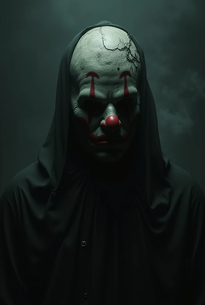 A guy with a clown mask