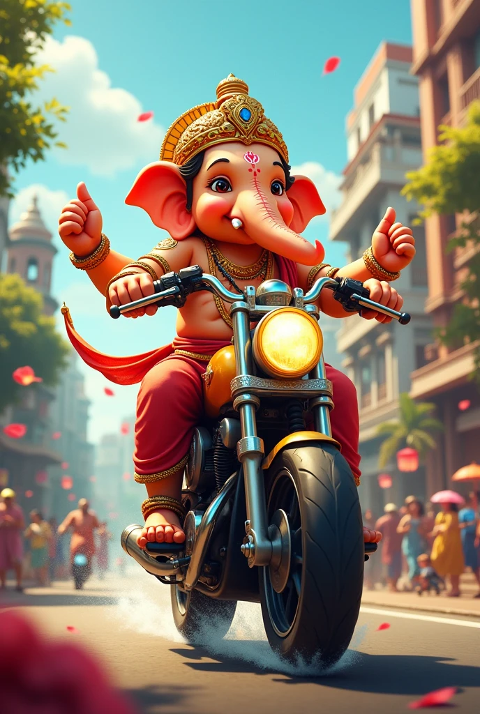 Ganpati bappa in bike ride