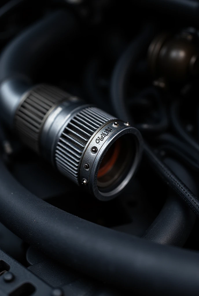 small combustion air filter in the exhaust
