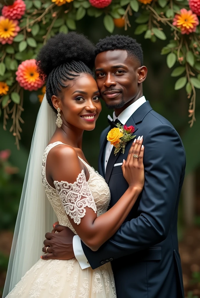 wedding couple, african black couple