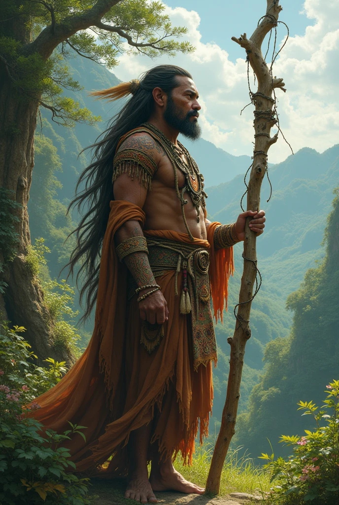 Indigenous person with a pact with Mother Nature new br
Using magic
New
With a staff