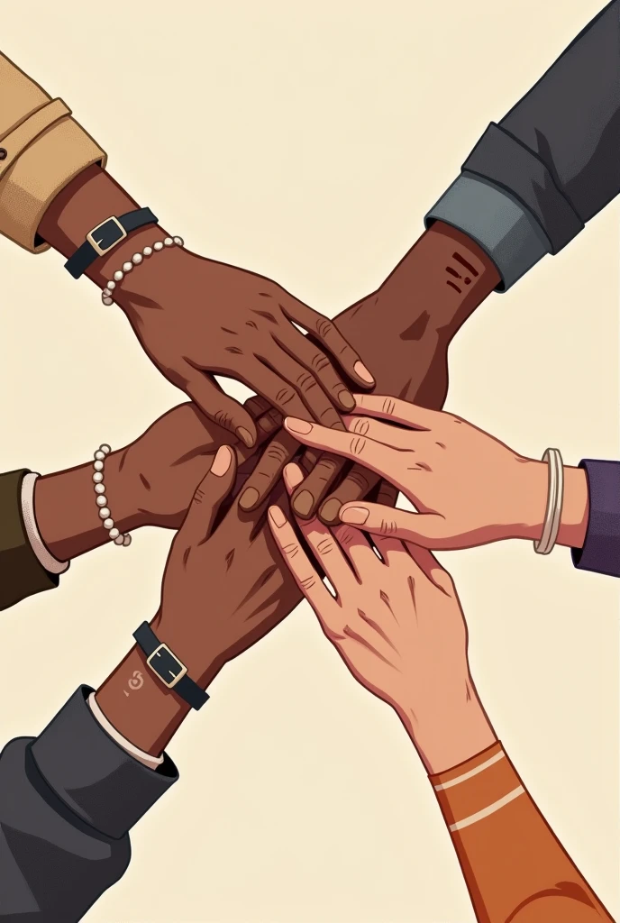 Je veux une image de regroupement de plusieurs mains 