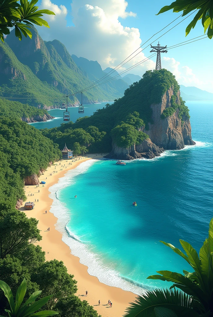 Create image with Fernando de Noronha, beachfront, cable car to Sugarloaf Mountain and Christ the Redeemer