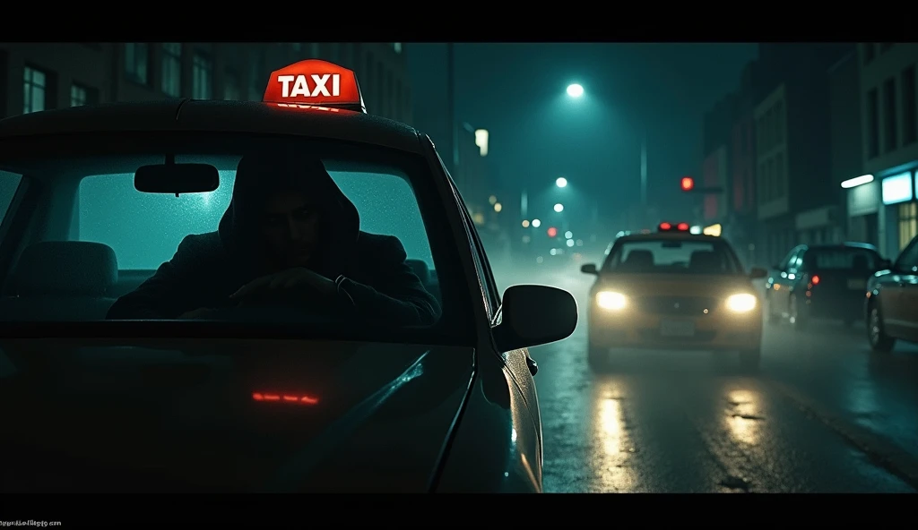 A taxi driver is a very sinister night.