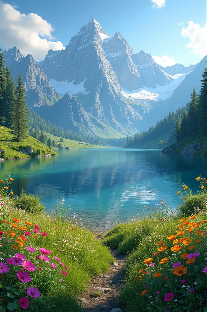 Ultra realistic photo of a beautiful landscape with super nice scenery.