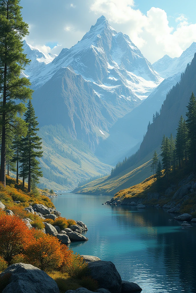Ultra realistic photo of a beautiful landscape with super nice scenery.