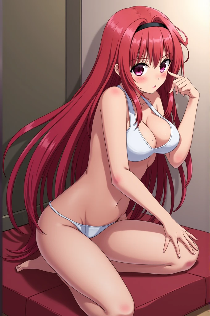 1chica, rias gremory, desnuda, anime, high school dxd, desnudas, sin bragas, sin sosten, sin ropa, completamente desnudas, de rodillas, Showing the butt to the viewer, vajina expuesta, ano expuesto, pechos expuestos, , ano visible chica 1 piliroja, acostada boca abajo, pelo rojo, ojos azules, 