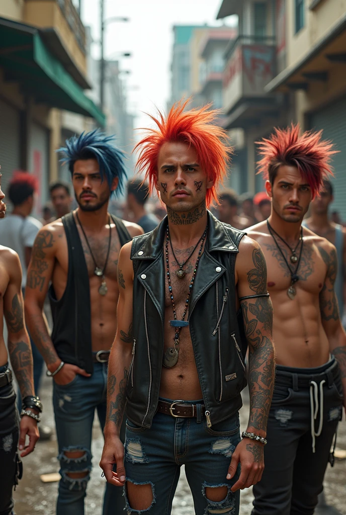 Group of punks on the streets of São Paulo
