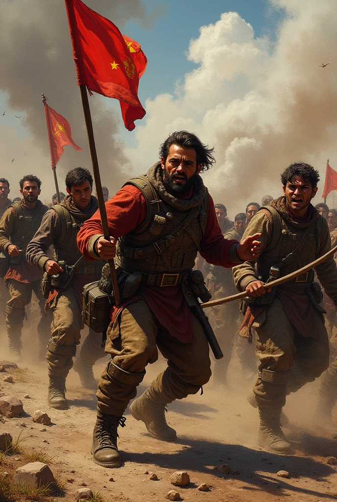 Disney Spaniards in battle, holding tool