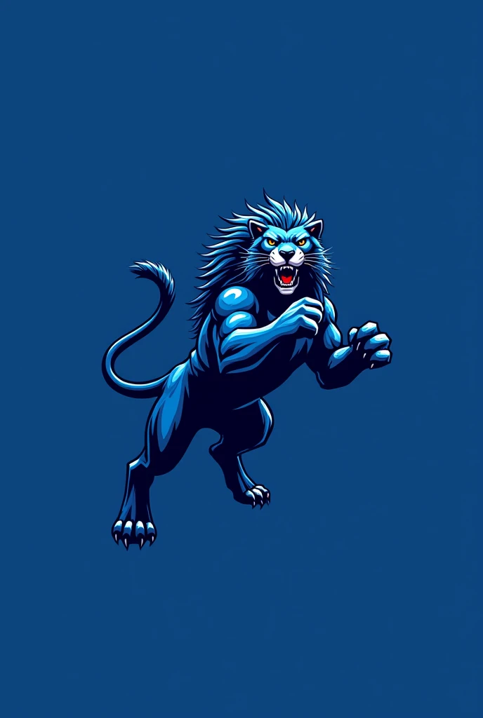 Make me a logo with an animal for a blue sports team