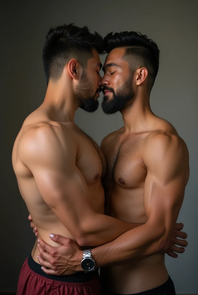2 Vietnamese men, 25 years old, 2 Asian people , bare, big penis, hug and kiss, Handsome and elegant, just, sexy , Masculine and handsome,hugs and kisses, have muscles,Muscles look good.,hairy, Have fair skin..,no beard, full body photo,(very detailed, realistic, best quality, 4K, 8ก, height, Masterpiece:1.3), mature man, Charming and outstanding , (The body builds muscle), อวัยวะsexชายใหญ่, sweat, dirty face ,tight chest, sex,See-through shirt, Erotic, Horny, Look straight.., Accessories include a luxury watch., in the classroom,Look at the viewer.,muscle veins,no underwear