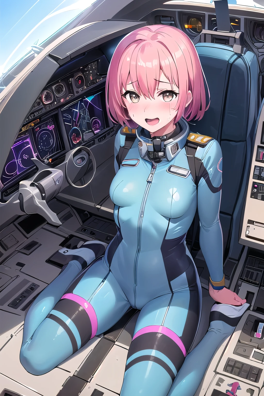 , (ugh, wtf do these buttons do:1.3), inside the (cockpit:1.7) of a (futuristic spaceship:1.1), , blush, futanari,sitting on a chair,, cum, {in heat , horny, in the laboratory, flask, chemicals, best quality, excellent quality, highly aesthetic, absurd, nuned) bubble helmet, space helmet, cum on penis,masturbation, fingering, female_masturbation, , ahegao, rolling eyes,saliva, drooling, , 1girl, solo,,cum cum on face, smile, (Spacesuit:1.15), white cargo pants, astronaut, (penis:1.2)