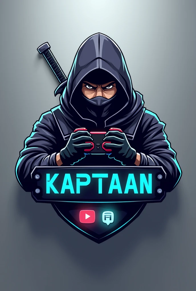 PROMPT
This is a gaming logo that features the name "KAPTAAN" in a futuristic font and a gray color. and ninja Anime avtar, The logo also has a stylized controller icon and a logo in the logo. The logo is designed to be attractive and eye-catching, and to appeal to gaming enthusiasts and YouTube viewers. I hope you like it.
EDITING