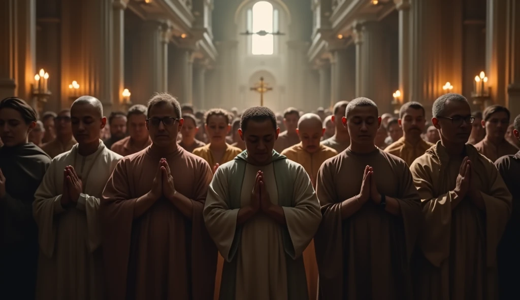 Group of people in prayer
