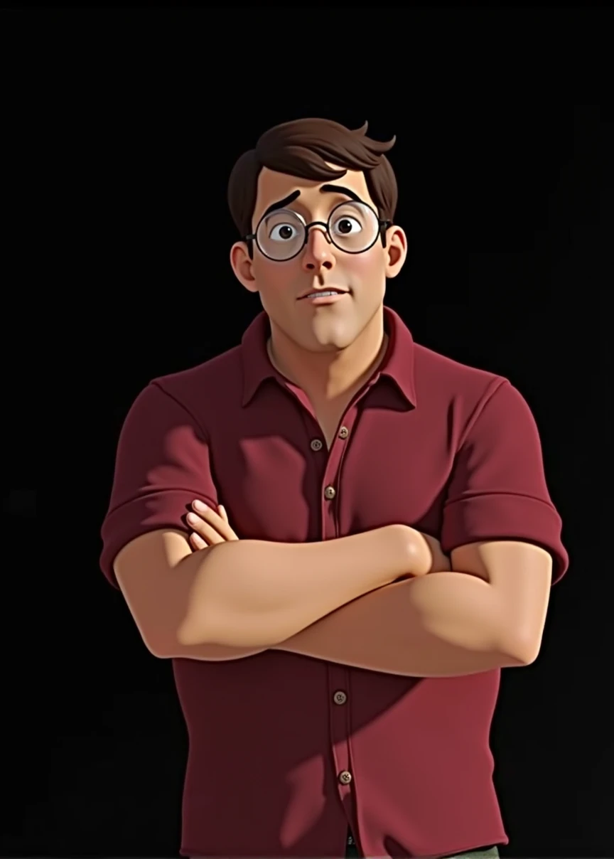 3D animation of someone sitting on a horse