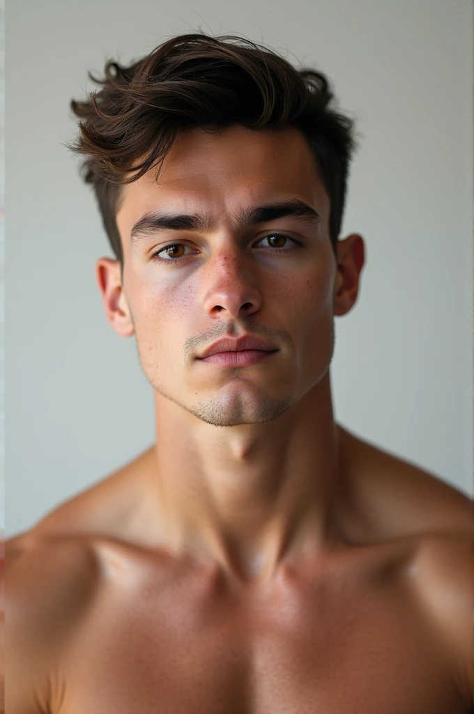 Hyperrealistic photo in excellent ultra HD quality without defects of Simon Blai, 18-year-old gymnast from the United States
