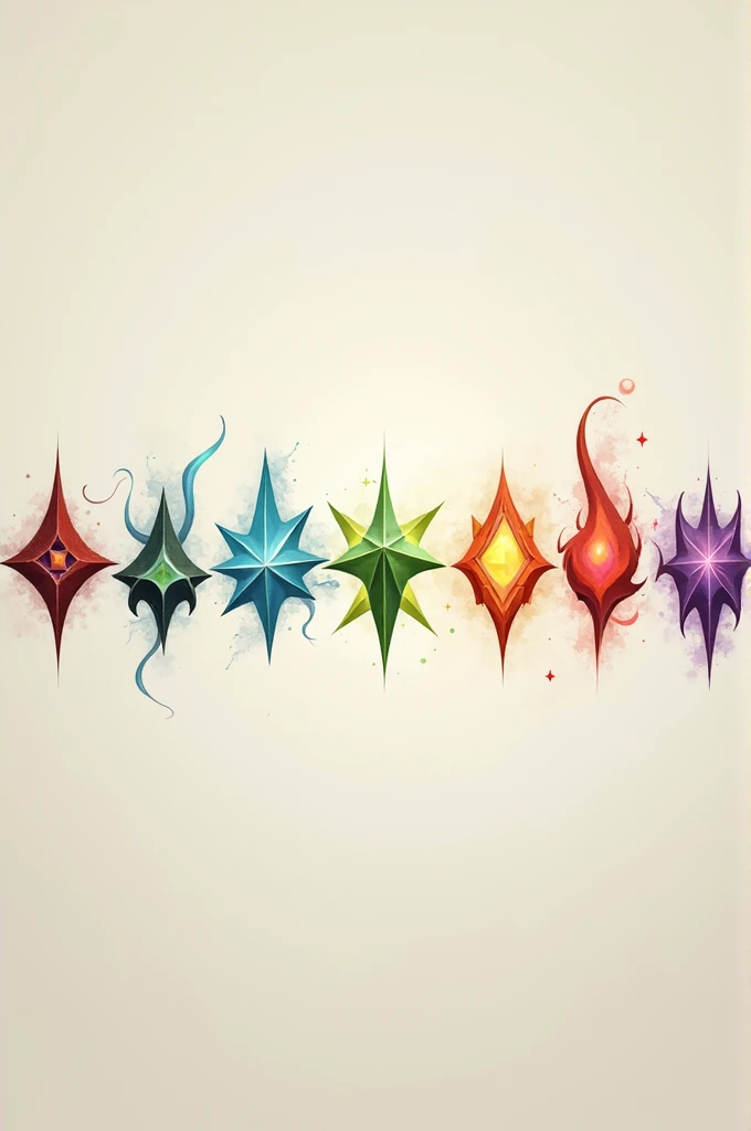 All the magic the gathering symbols in a line 