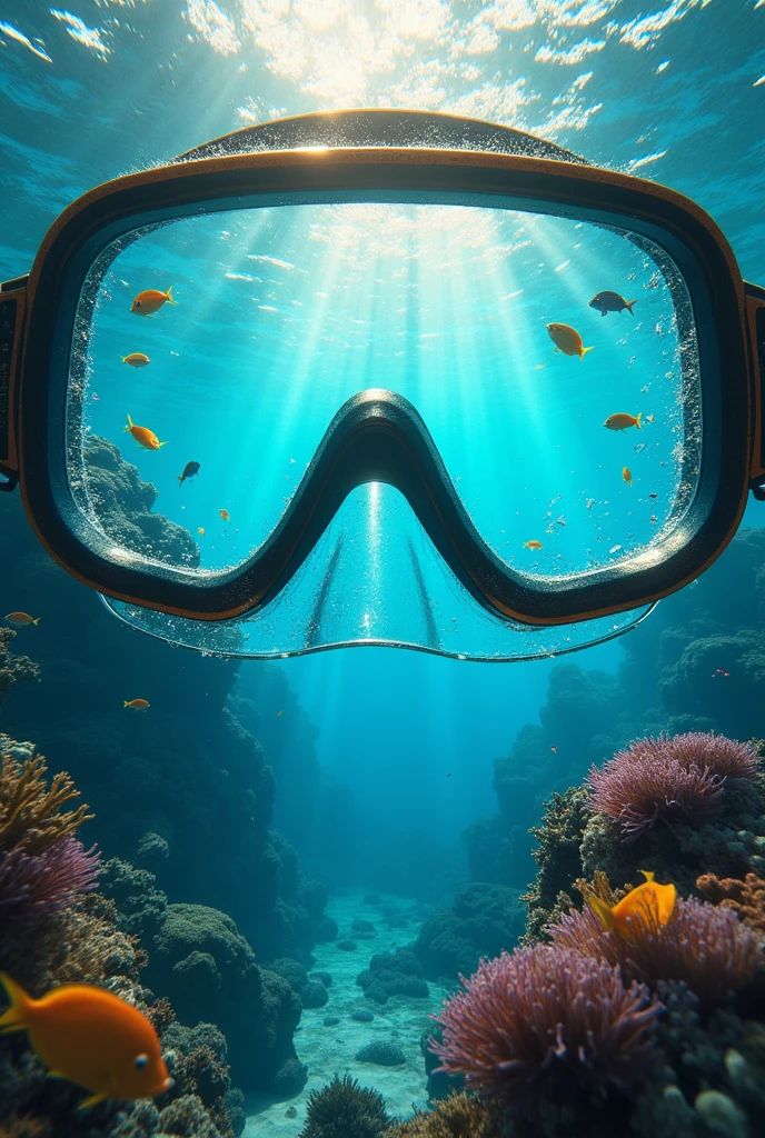 Our perception will be inside the snorkeling goggles seeing the wonders that he ocean displays