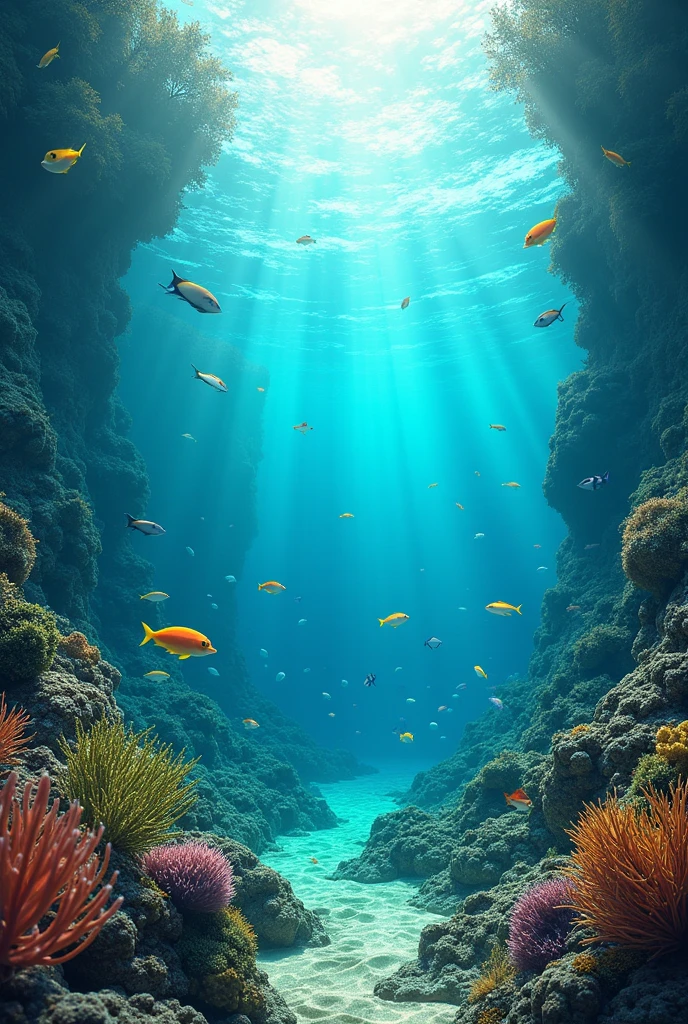 Our perception will be inside the snorkeling goggles but the back view seeing the wonders that he ocean displays