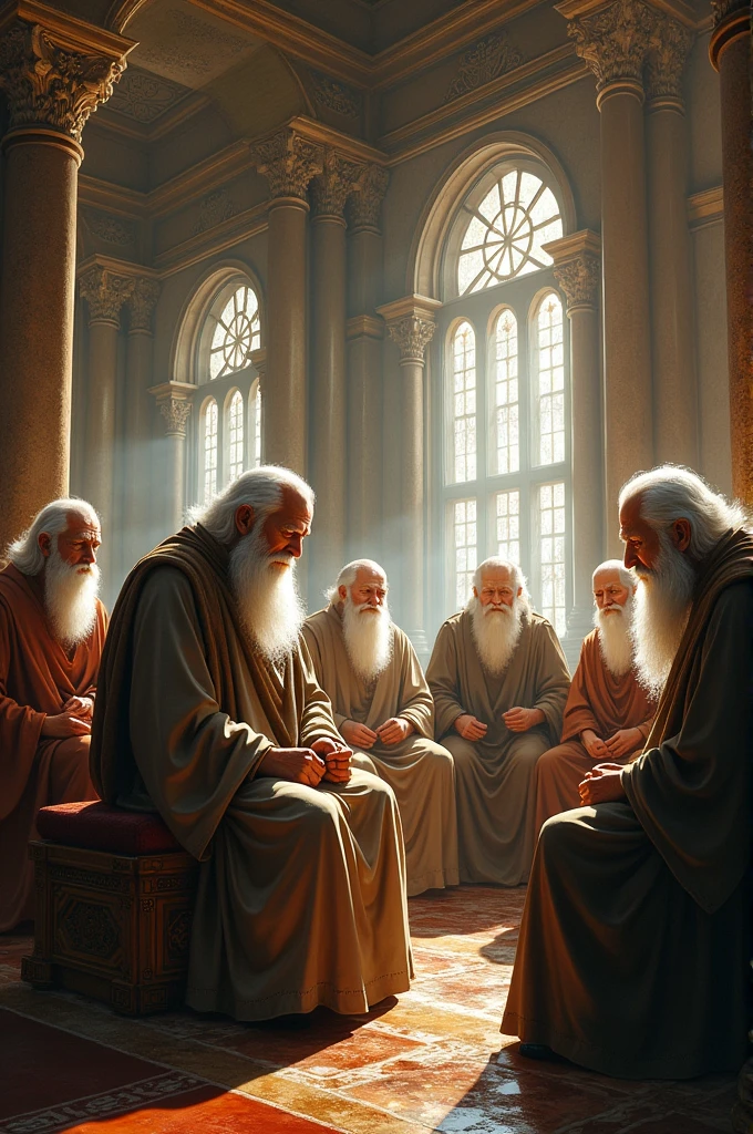 An old man group and create lord and temple