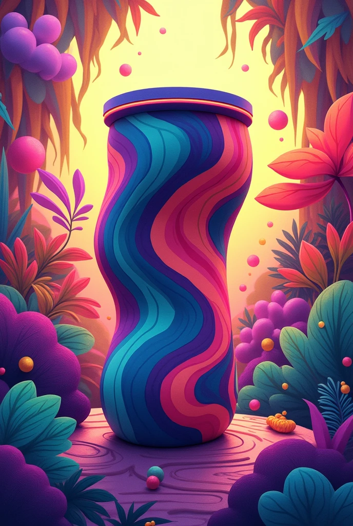 create an image of tumbler with hydration tracker make it creative, colorful and artistic