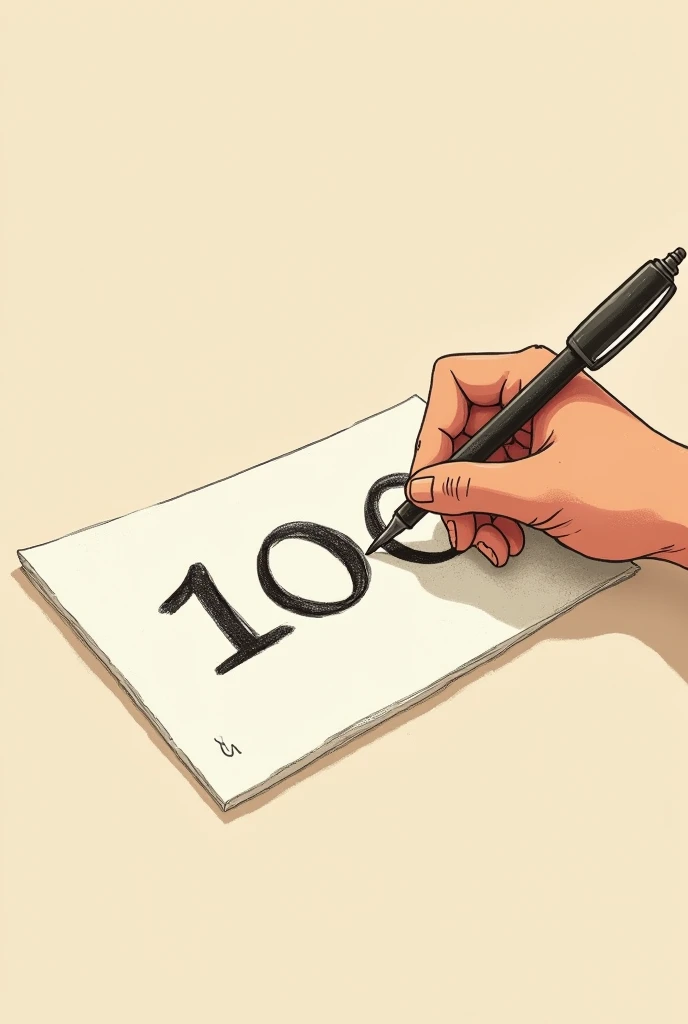 100 writes on paper, animation