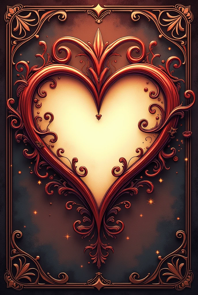 A template for heart playing cards where I can insert my own image