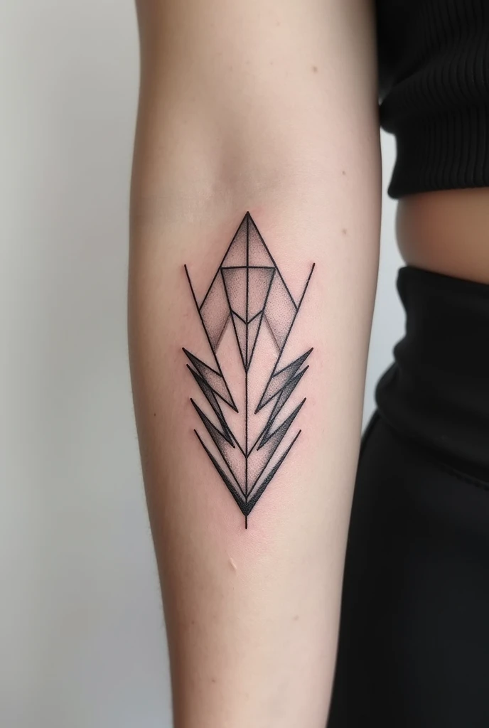 Tattoo to represent quiet strength in a minimalist and geometric style