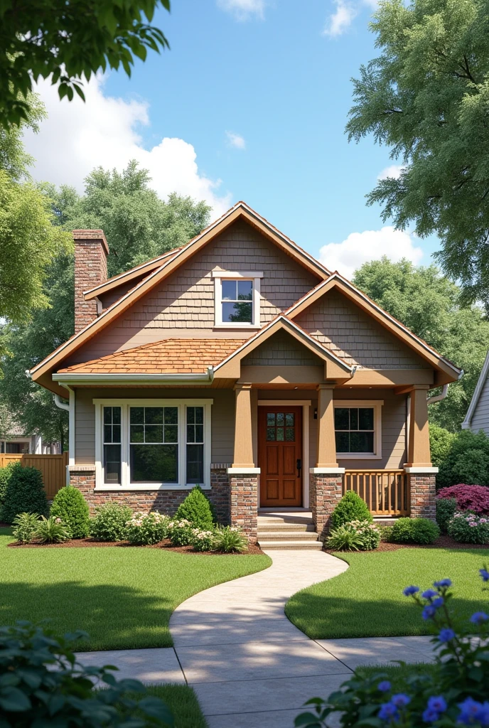 Build a house with 3 bedrooms and 1 large living room