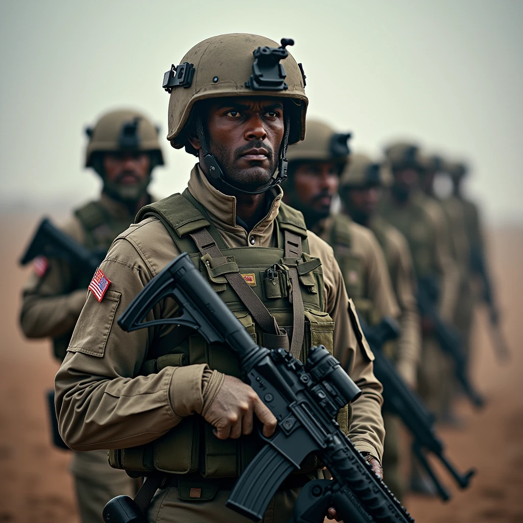 Powerful and intimidating armed forces